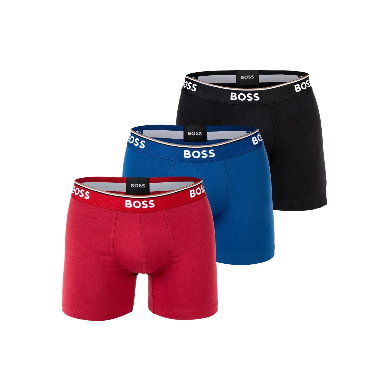 Мужские боксеры в упаковке 3 штуки BOSS, Red/Blue/Black