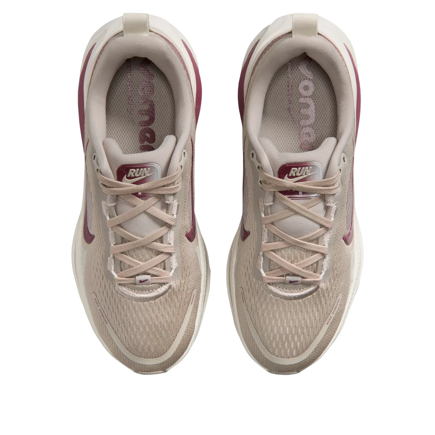 Детские кроссовки с сетчатым верхом Air Zoom Vomero 18 'Cream Sail' Nike, Cream Ii/Sail/Pink Smoke — фото 3