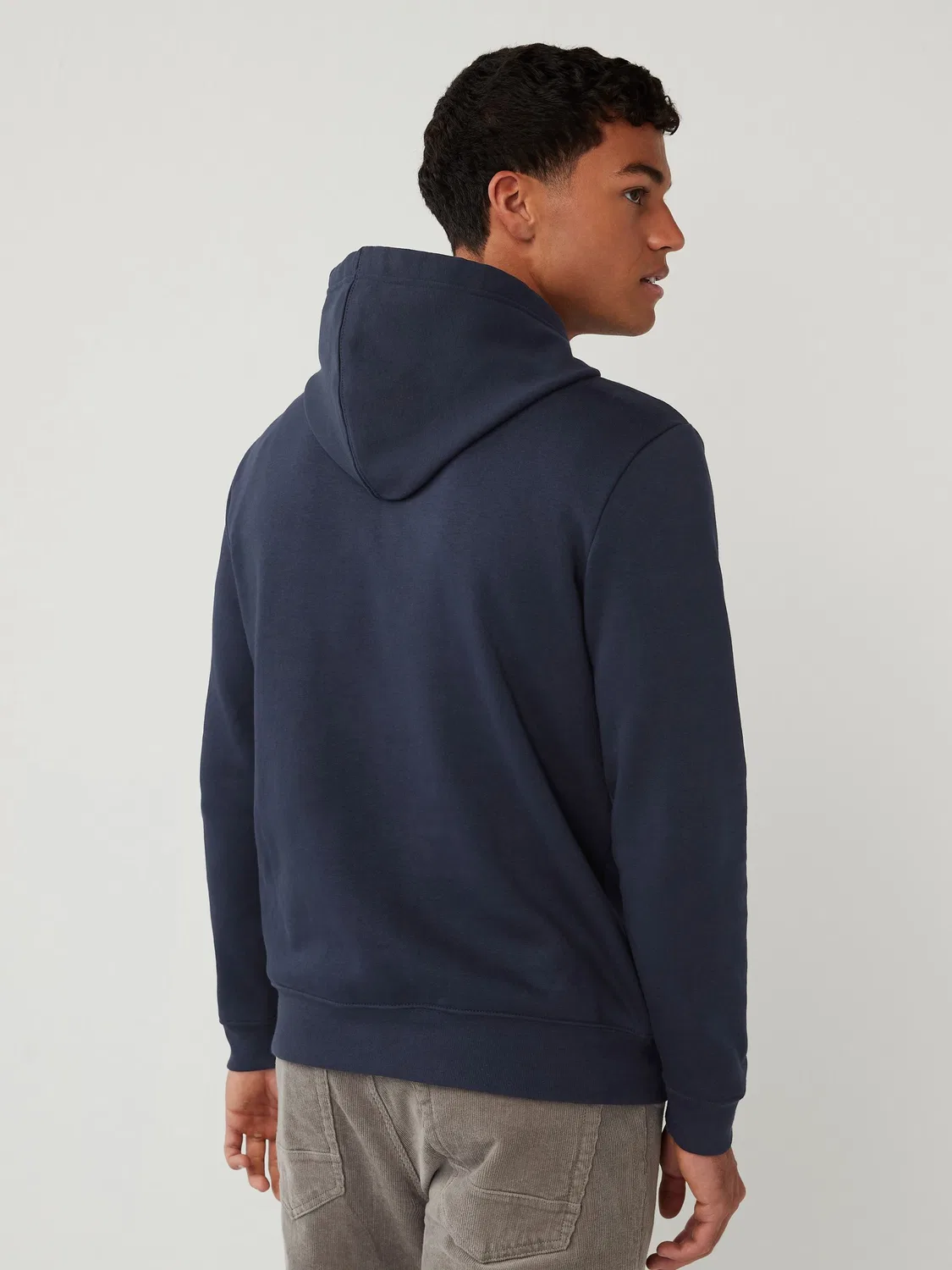 Худи Gap Navy Blue Overhead Logo Fleece Lined Hoodie, темно-синий — фото 2