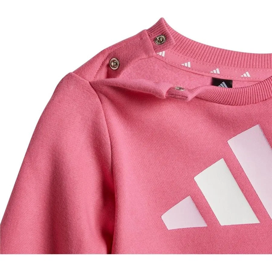 Спортивный костюм с длинным рукавом, с принтом, модель Essentials Bl Fg 240, adidas, Розовый — фото 4