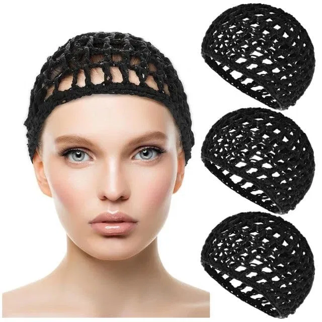 Черный набор 2 шт, Cldaisy Hair Net Cap для сна