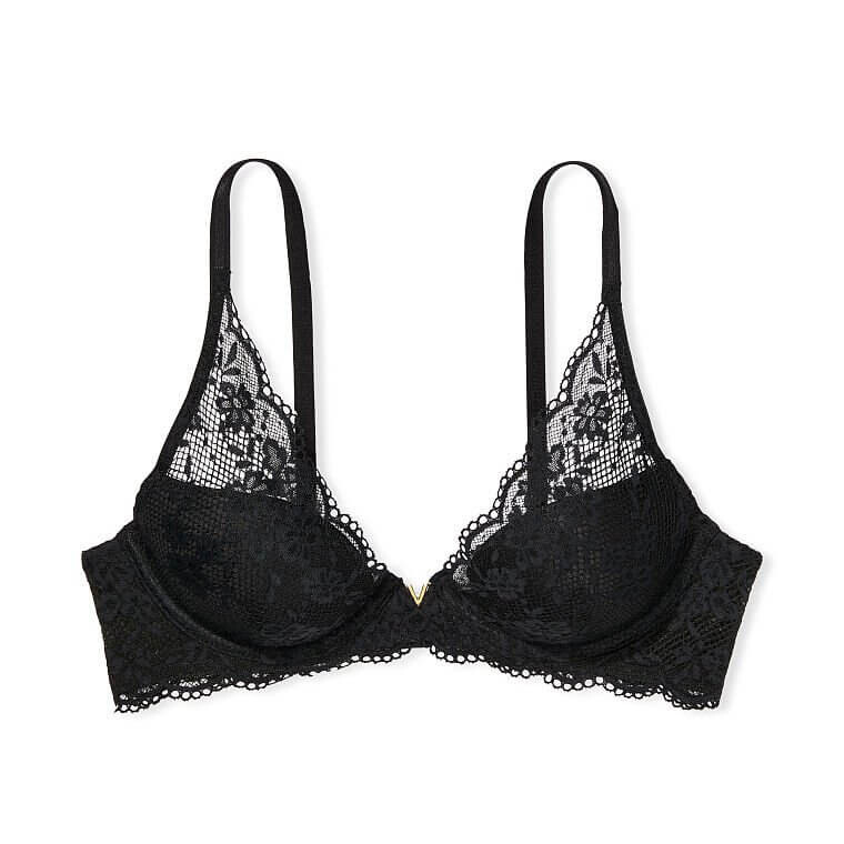 

Бюстгальтер Victoria's Secret Love Cloud Lightly Lined Plunge, черный