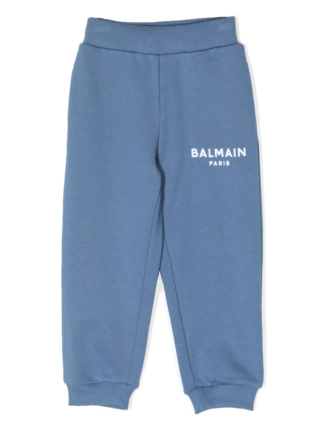 Трековые брюки с логотипом из хлопка Balmain, синий