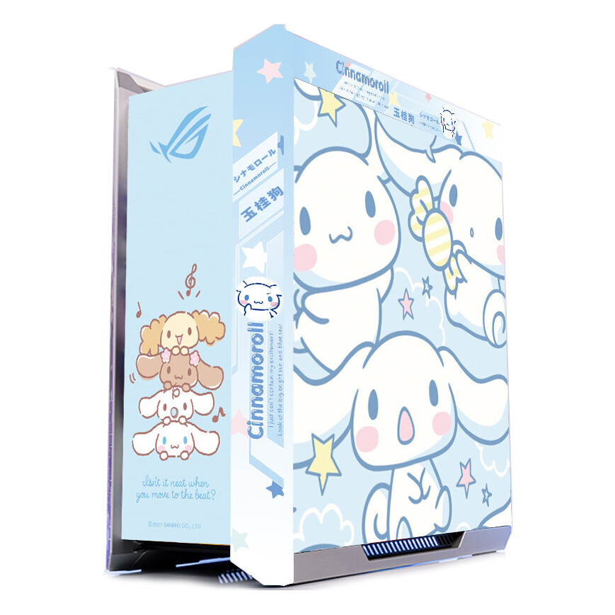 

Корпус ASUS ROG Strix Helios GX601 Custom Cinnamoroll Theme, Mid Tower, белый/рисунок