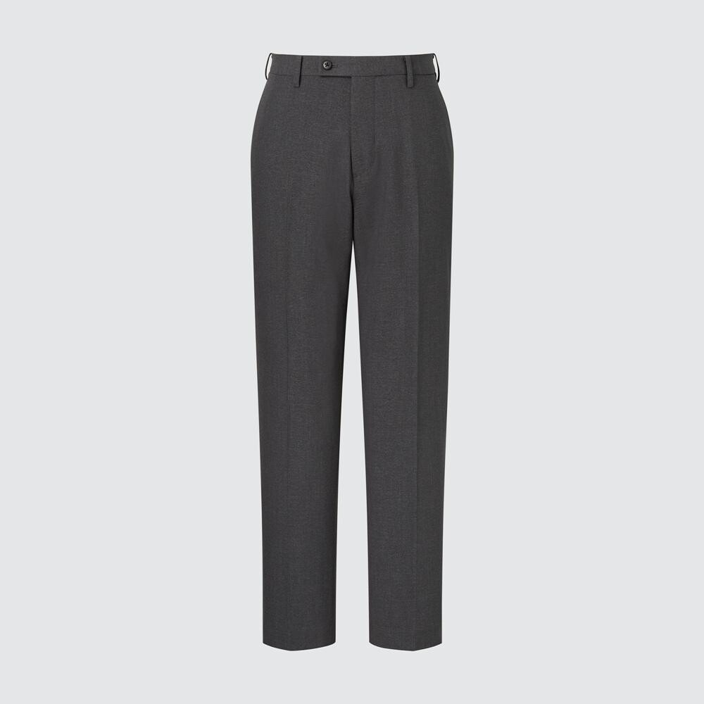 Мужские брюки Uniqlo Airsense Ultra Light Wool-like (короткие), тёмно-серый — фото 3