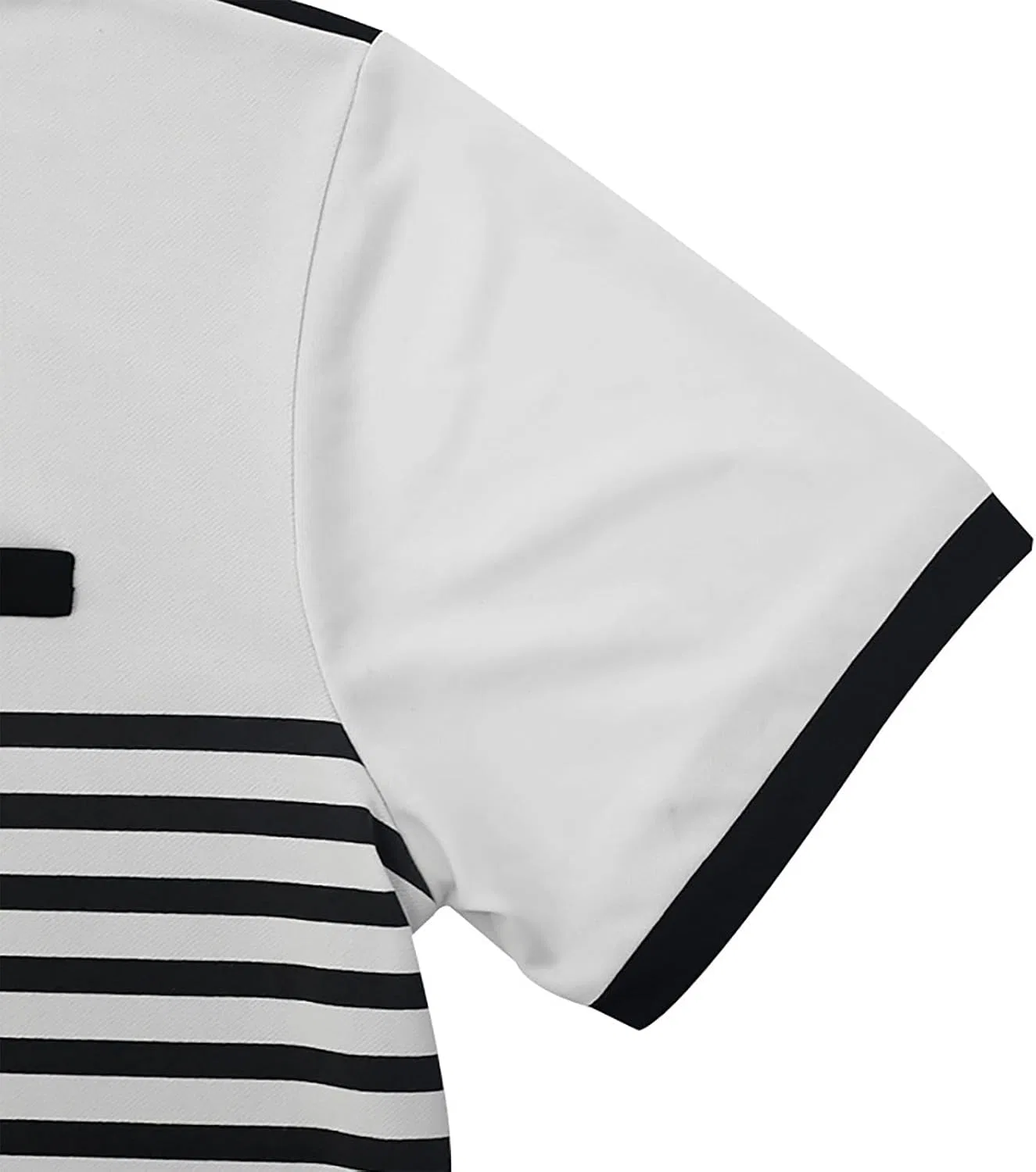 Мужская повседневная рубашка с коротким рукавом, полосатый пэчворк, Slim Fit, White — фото 3