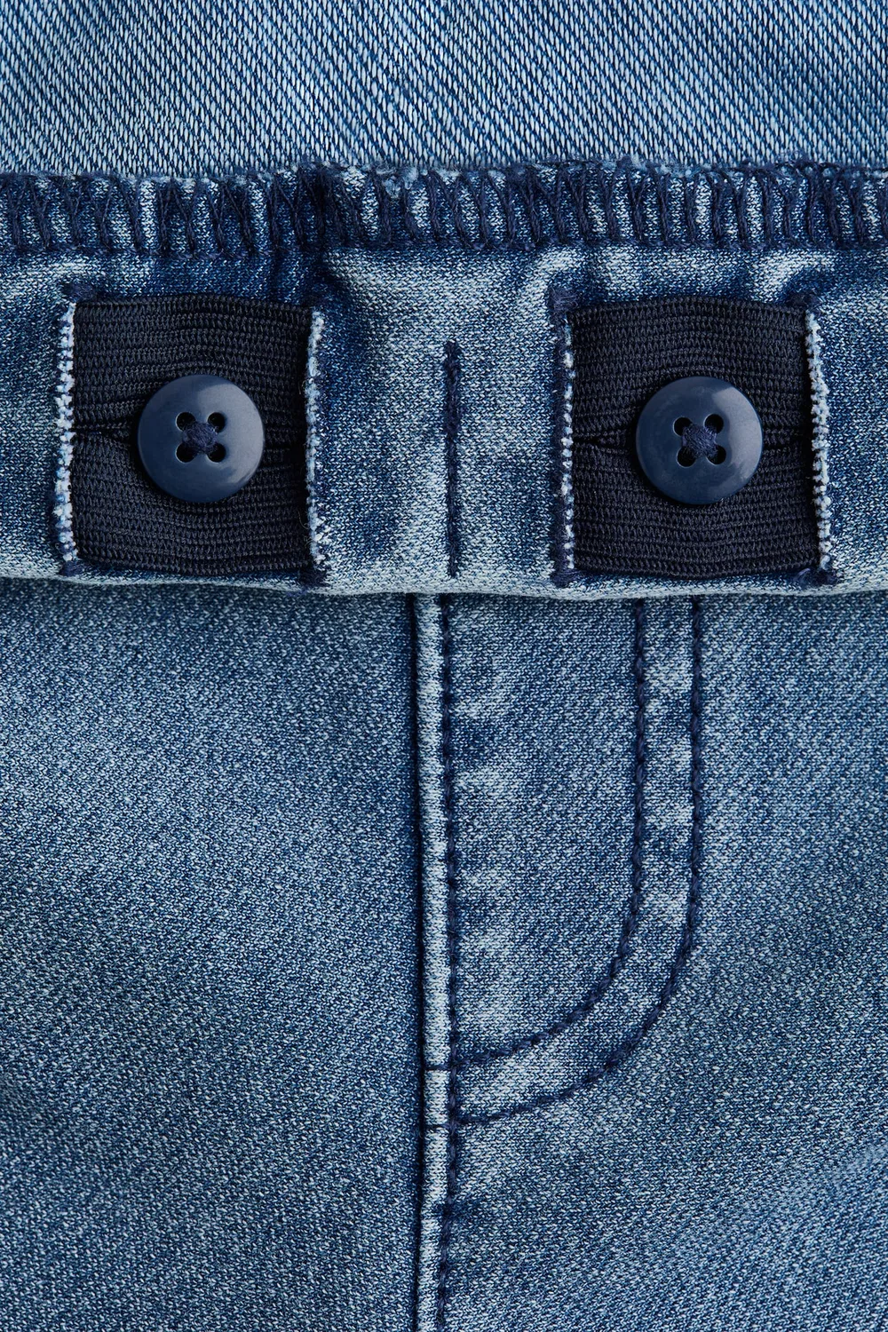 Широкие брюки в джинсовом стиле H&M, Helles Denimblau/Herzen — фото 2