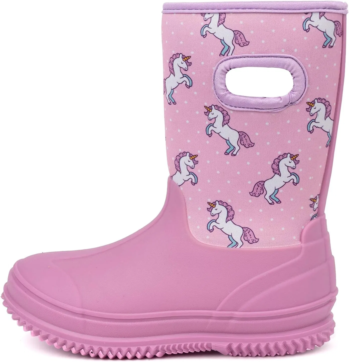 Детские сапоги для девочек водонепроницаемые HugRain, Pink Unicorn