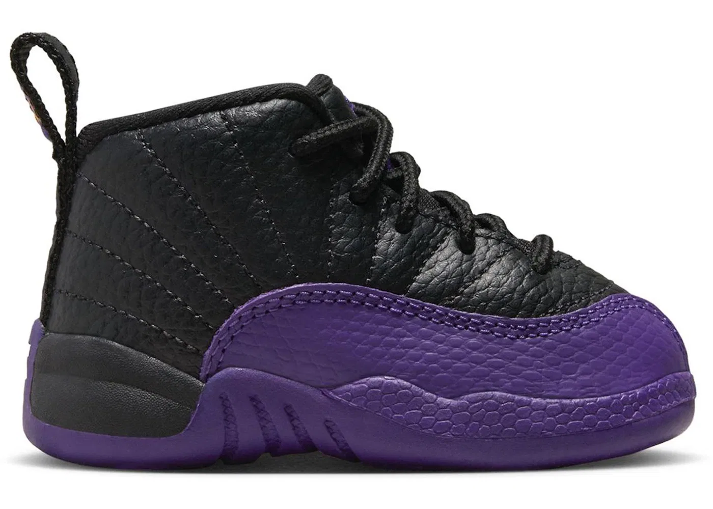 Детские кроссовки с высоким верхом Jordan 12 Retro Jordan, Black/Field Purple/Taxi