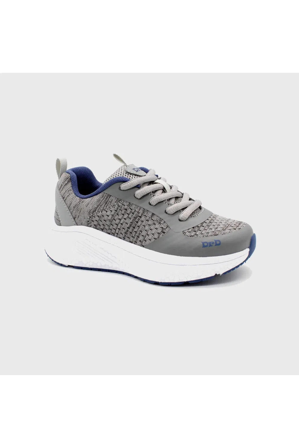 Детские кроссовки адаптивные на шнуровке Targa DrD Kids Footwear, серый/синий