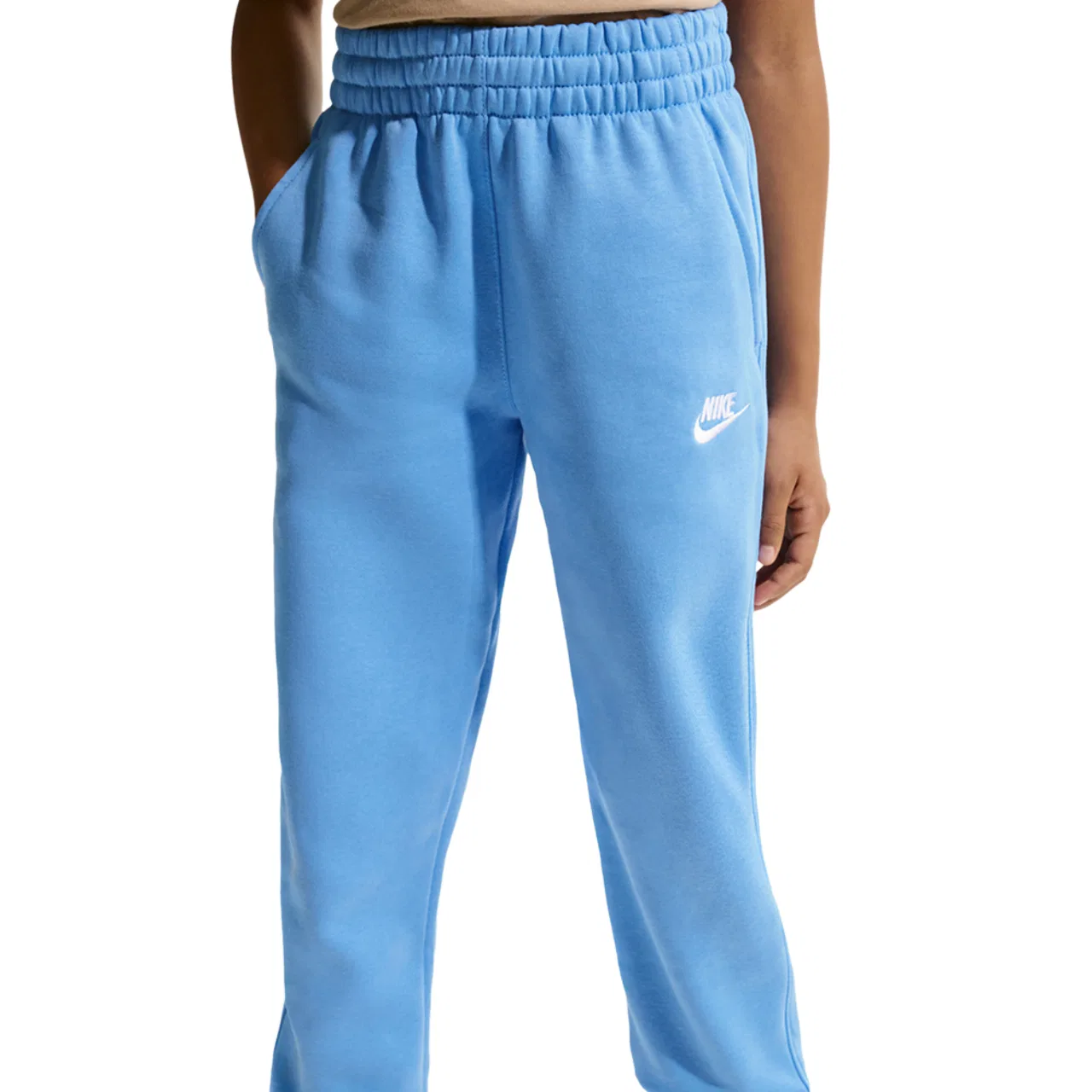 Брюки для мальчиков Club LBR Fleece Nike, цвет University Blue/White
