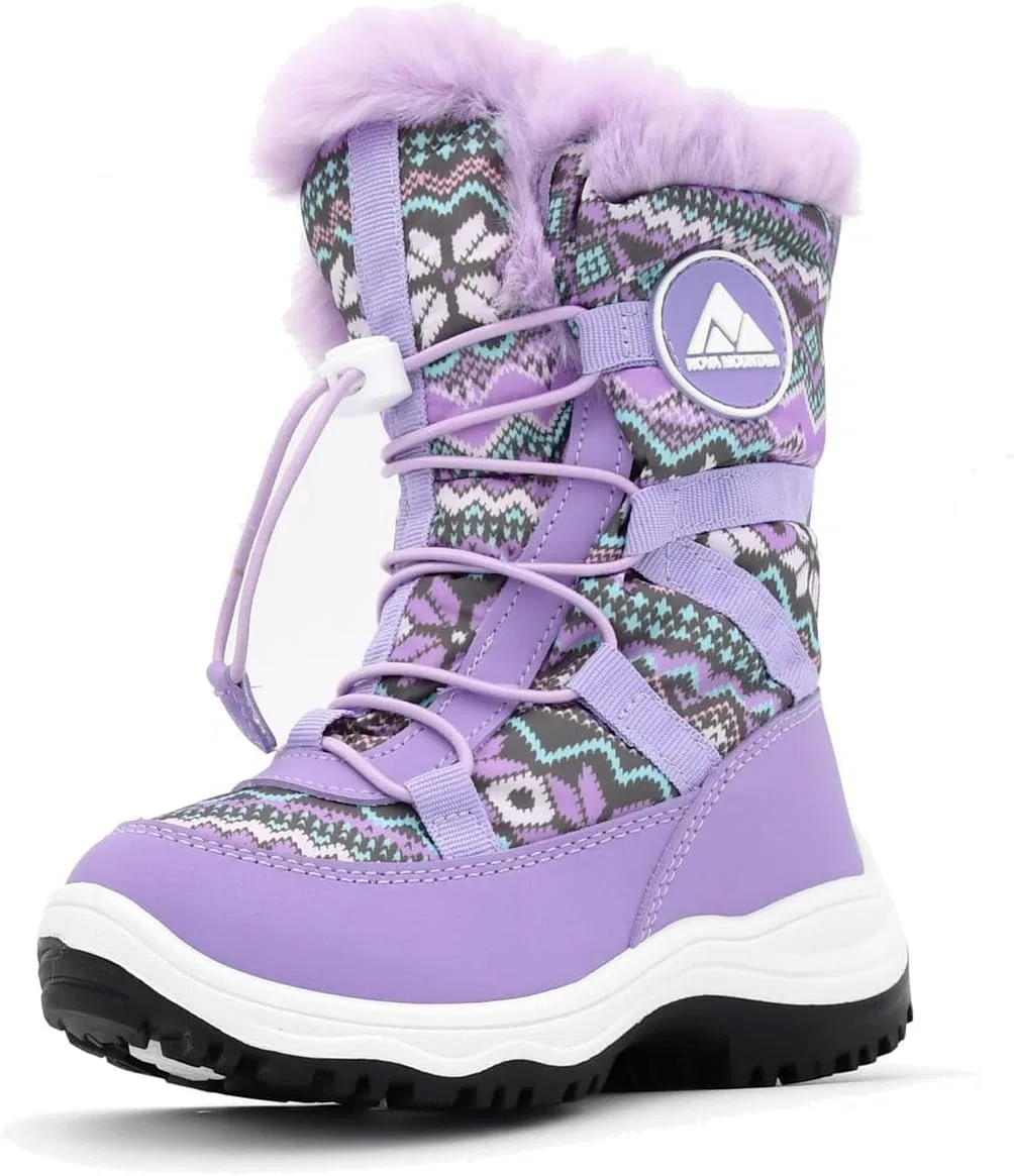 Детские зимние снежные ботинки Nova Mountain для мальчиков и девочек Nova Footwear, Purplemulti