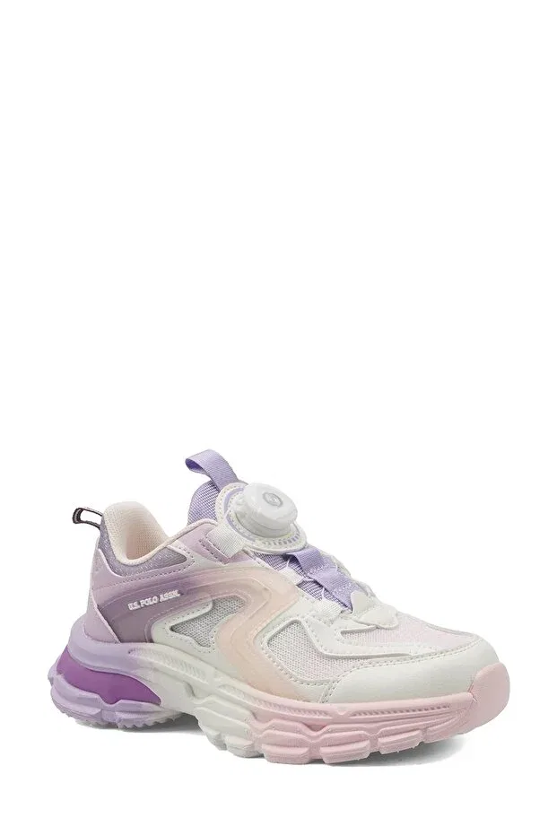 Детские спортивные туфли для девочек на шнуровке Tully jr 6fx lilac girls' sports shoes U.S. Polo Assn., Lila 102155835 — фото 2