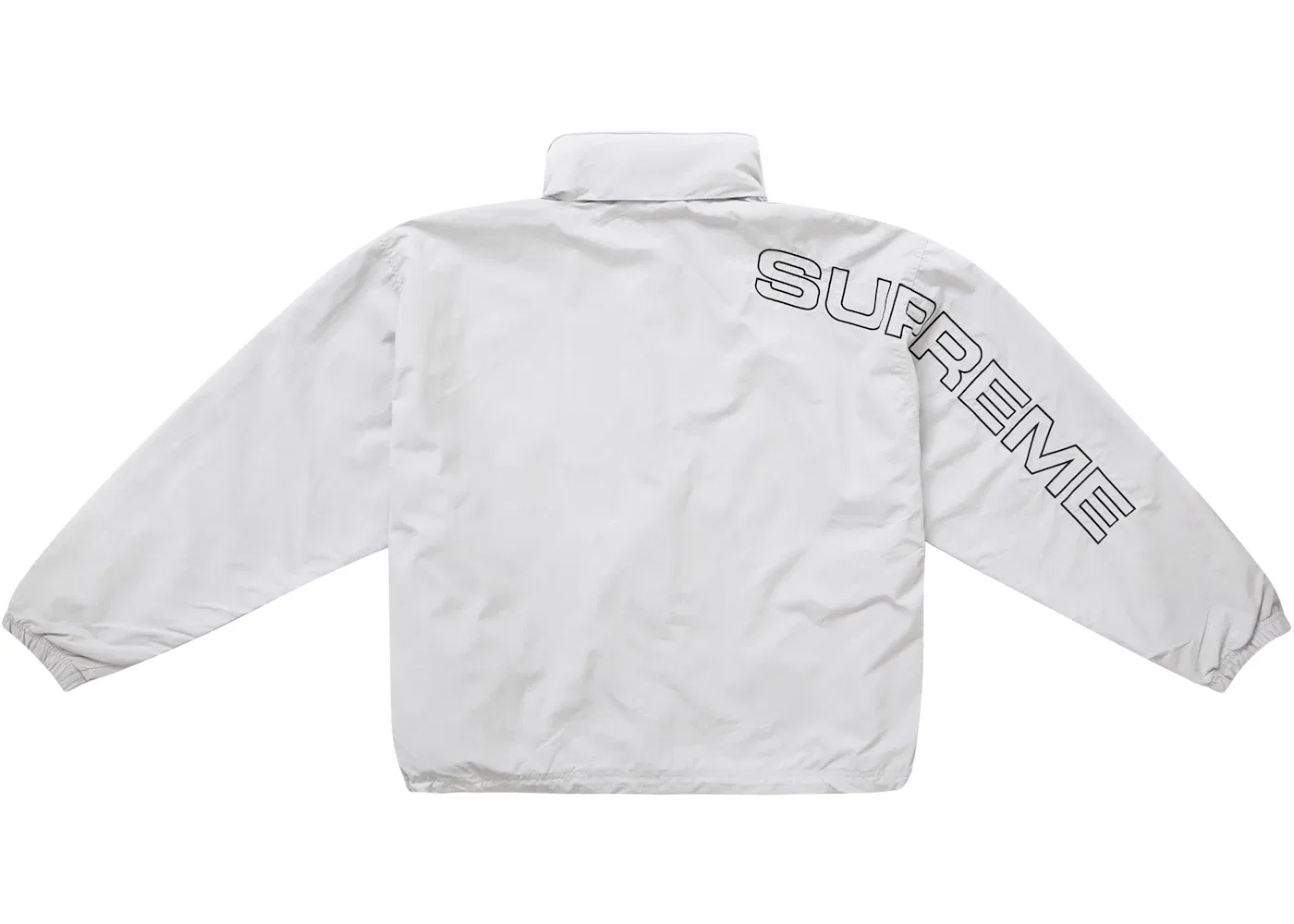 Мужская куртка с вышивкой Supreme Spellout Embroidered Track Jacket, Grey — фото 4