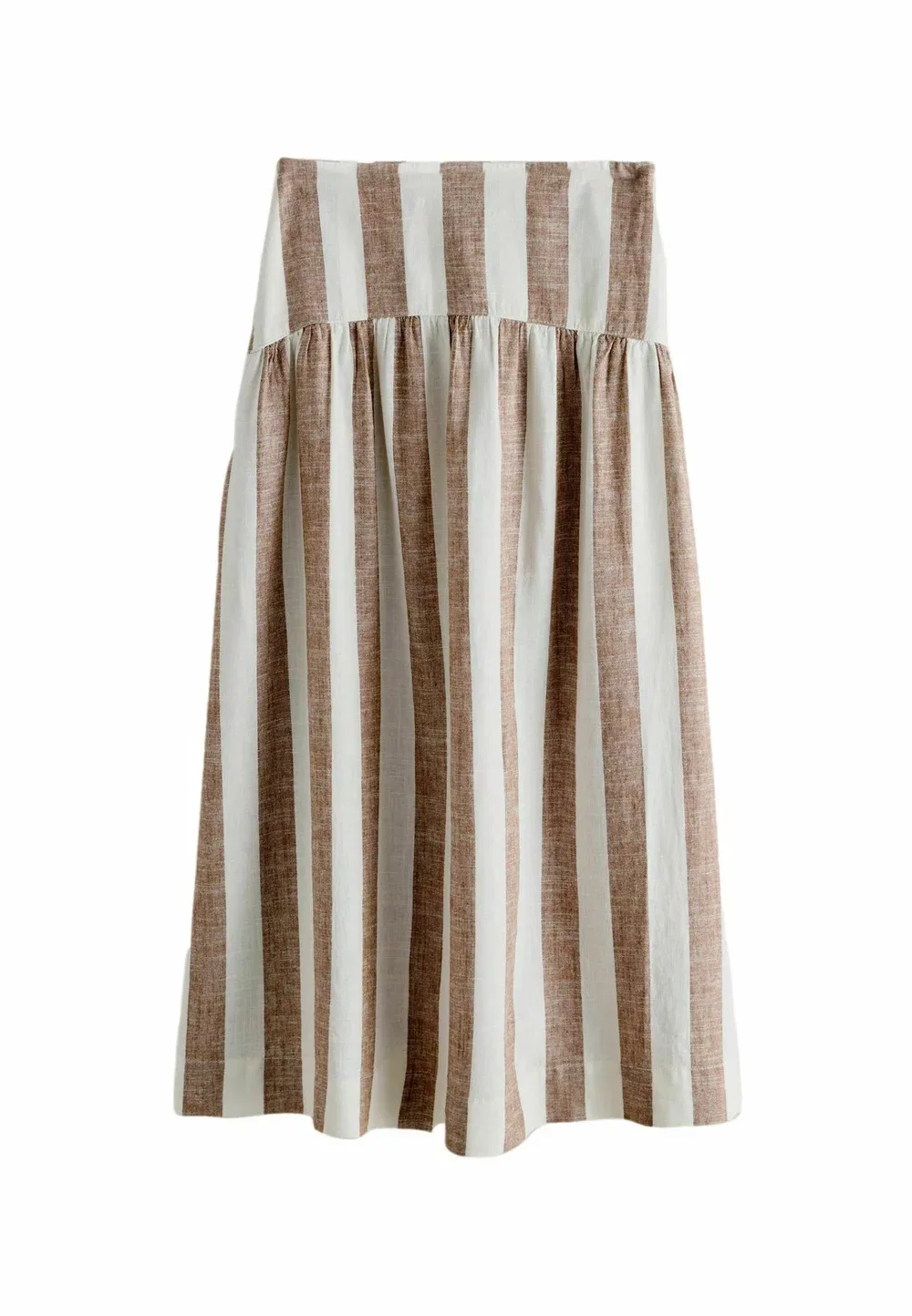 Длинная юбка Next, Brown Ecru Stripe — фото 4