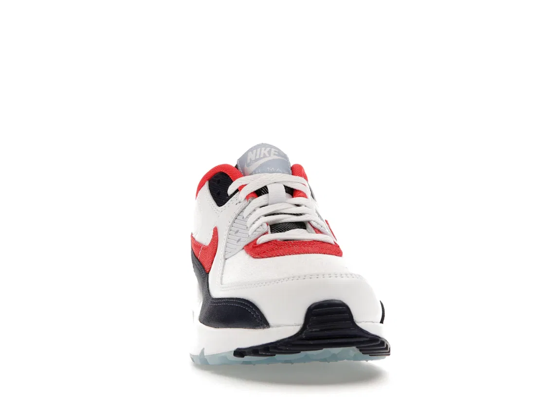 Детские кроссовки Lifestyle Nike Air Max 90, White/Midnight Navy/Psychic Blue/Chile Red — фото 2
