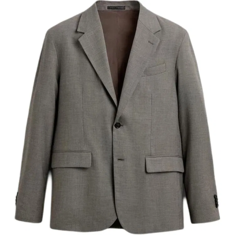Мужской деловой костюм с лацканами-вырезом Бежевый ZARA, Beige