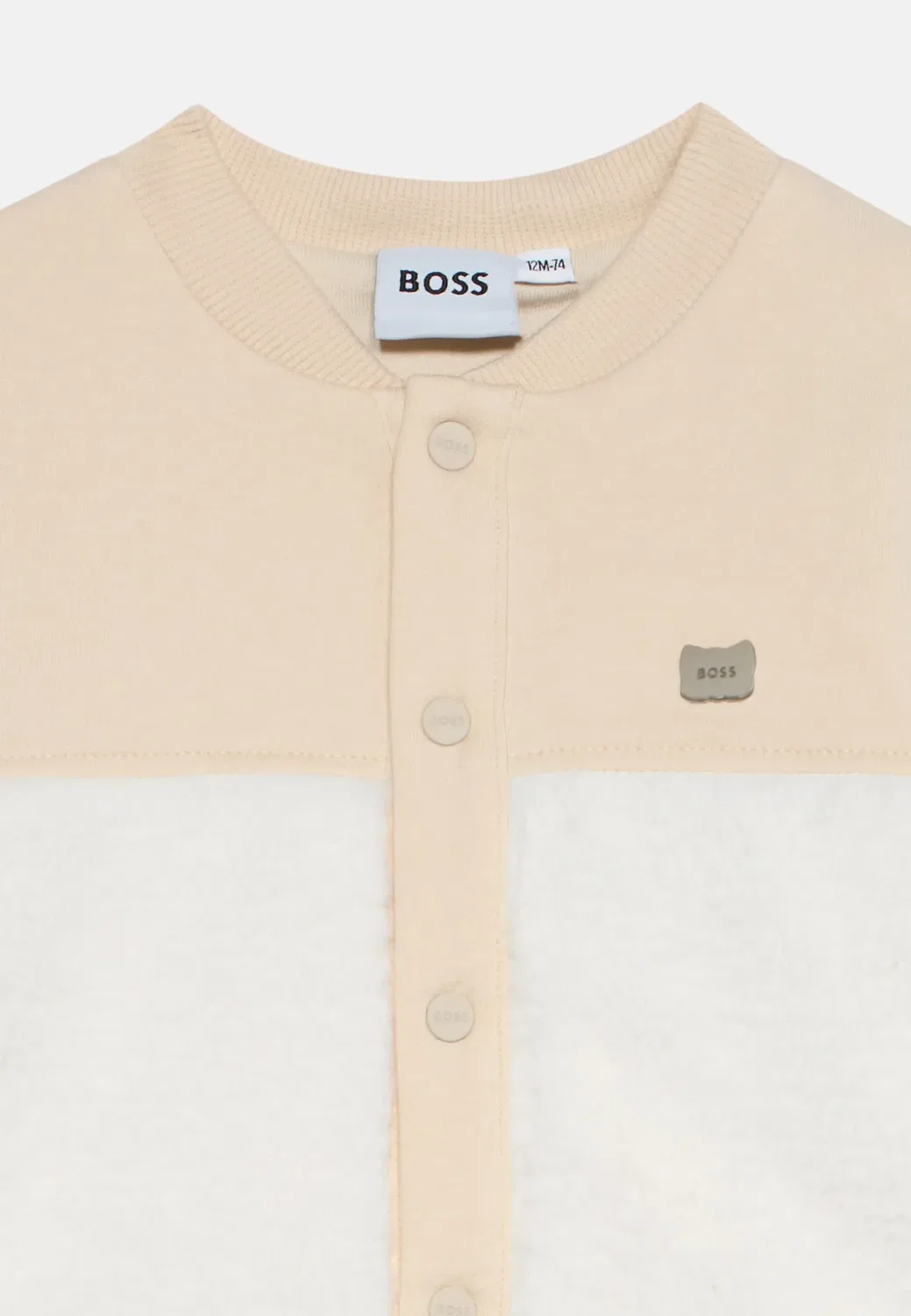 Комплект - толстовка на молнии Boss Kidswear, New Beige — фото 4
