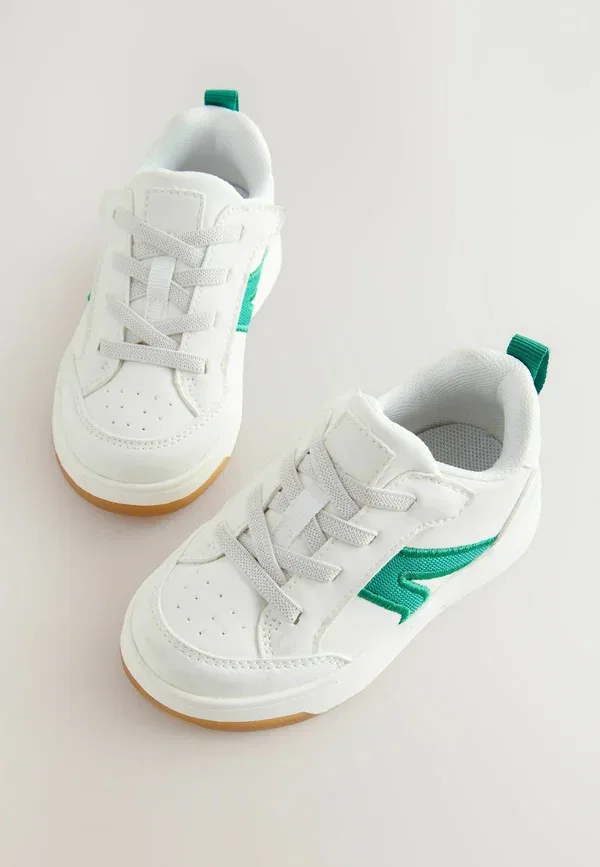 Кроссовки из кожзама Baby shoes Next, white green, белый/зеленый — фото 4