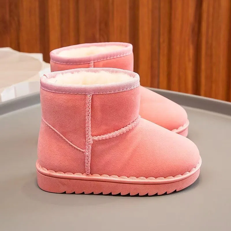 Детские зимние сапоги из вельвета для мальчиков и девочек Zonkacen, Pink — фото 2