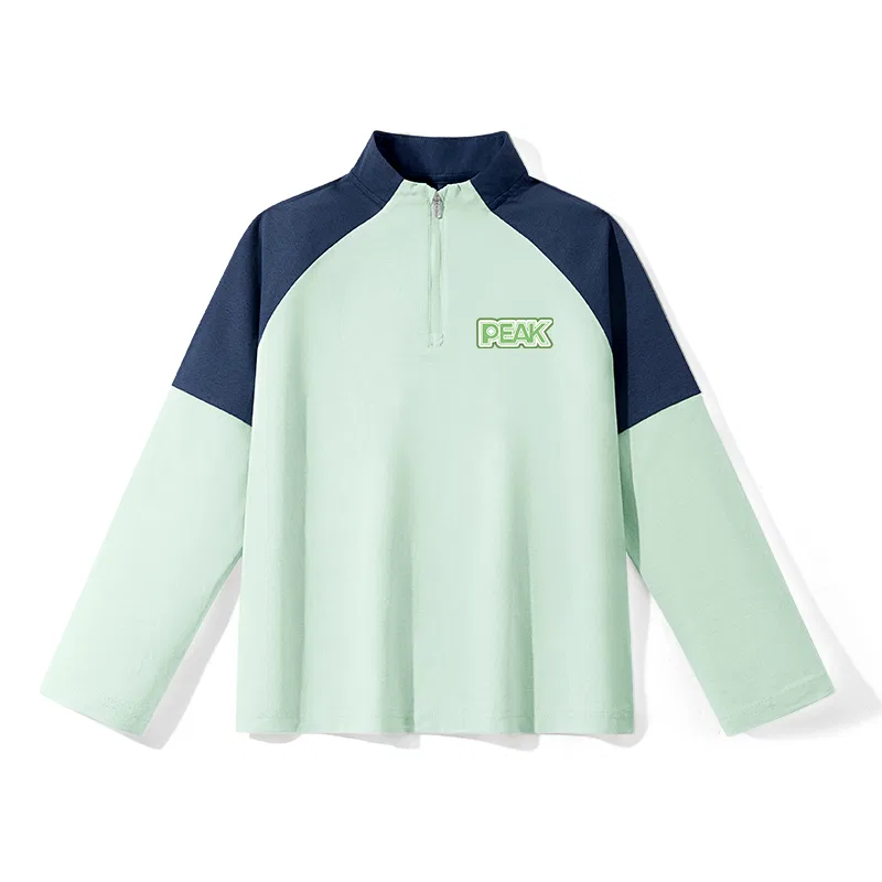Детская футболка с полуоткрытым воротником, Verdant Green/PK Green Multicolor Silicone K, PEAK