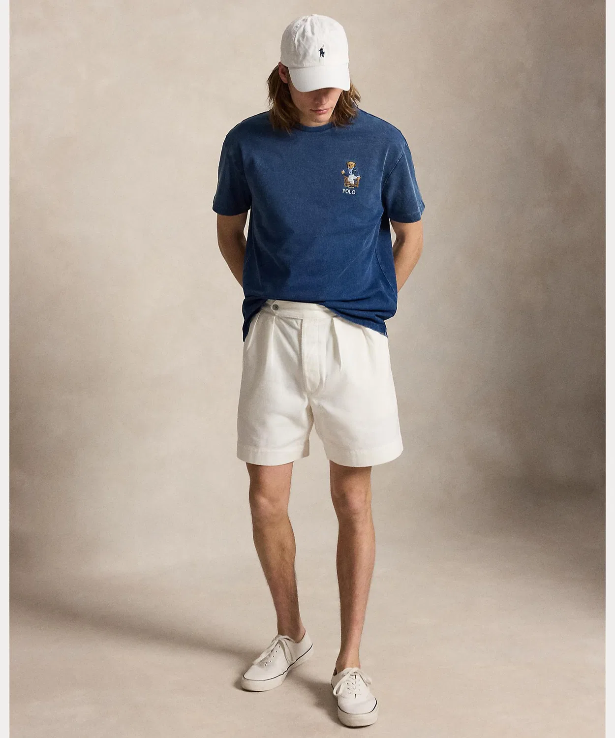 Мужская футболка с вышивкой Polo Bear Classic Fit Indigo POLO RALPH LAUREN, Navy — фото 3