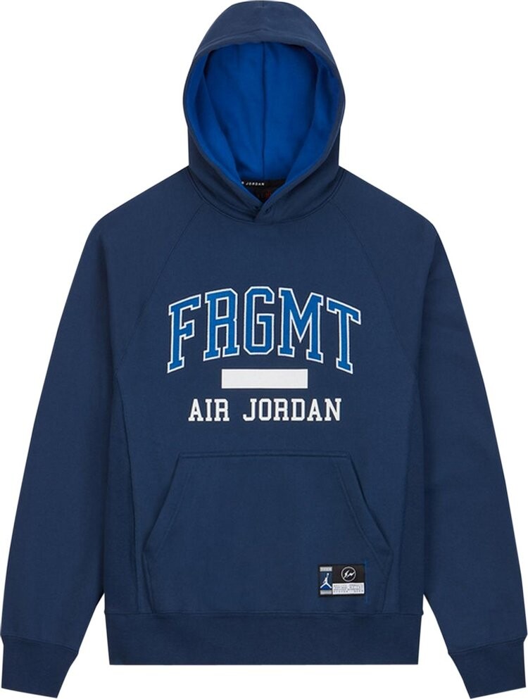 

Худи Air Jordan x Fragment Pullover Hoodie 'Navy/Sport Royal/White', синий