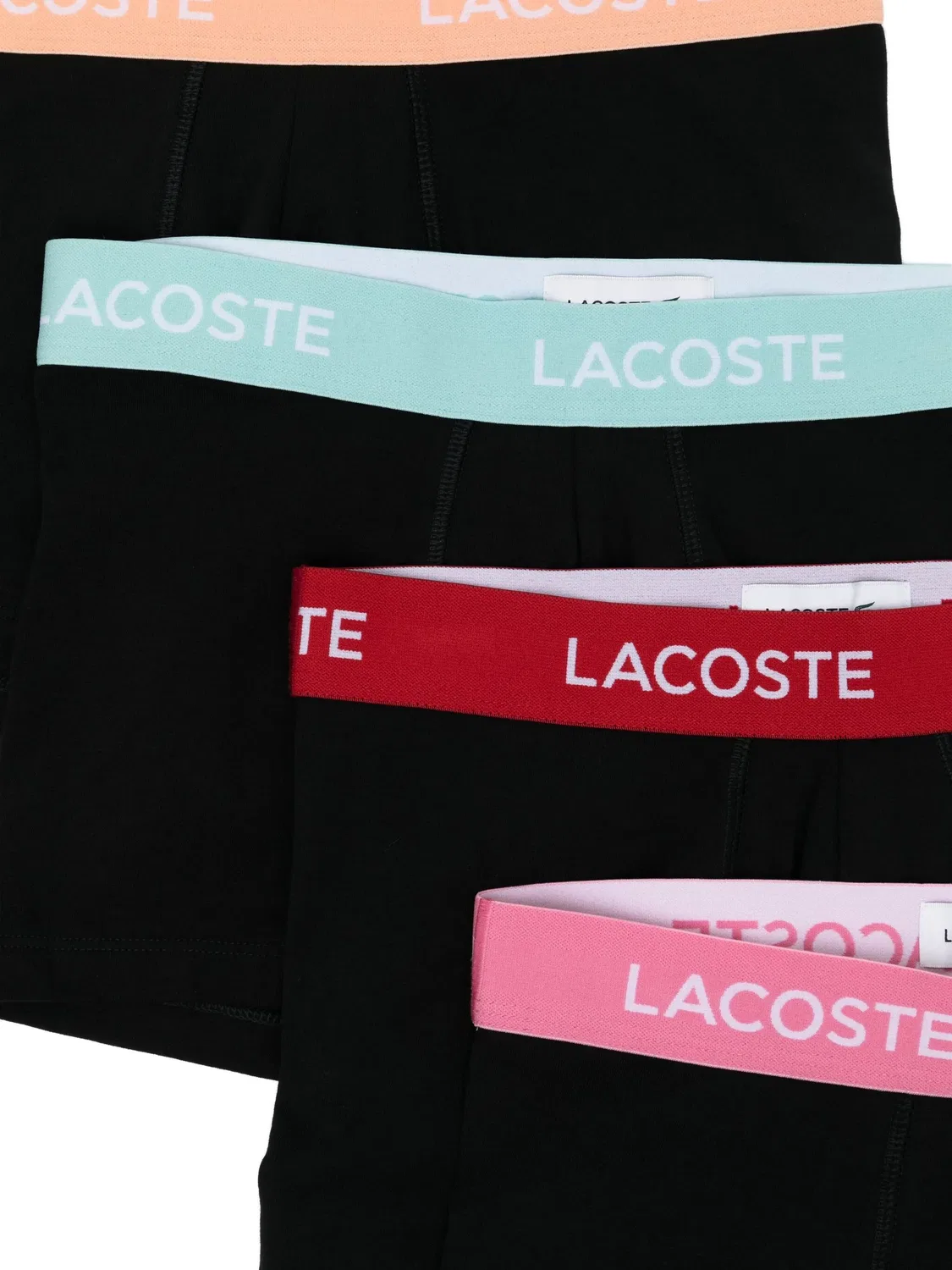 Боксеры с логотипом (набор из пяти) Lacoste, черный — фото 2