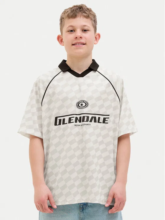 Поло loose fit Jack & Jones Junior, бежевый
