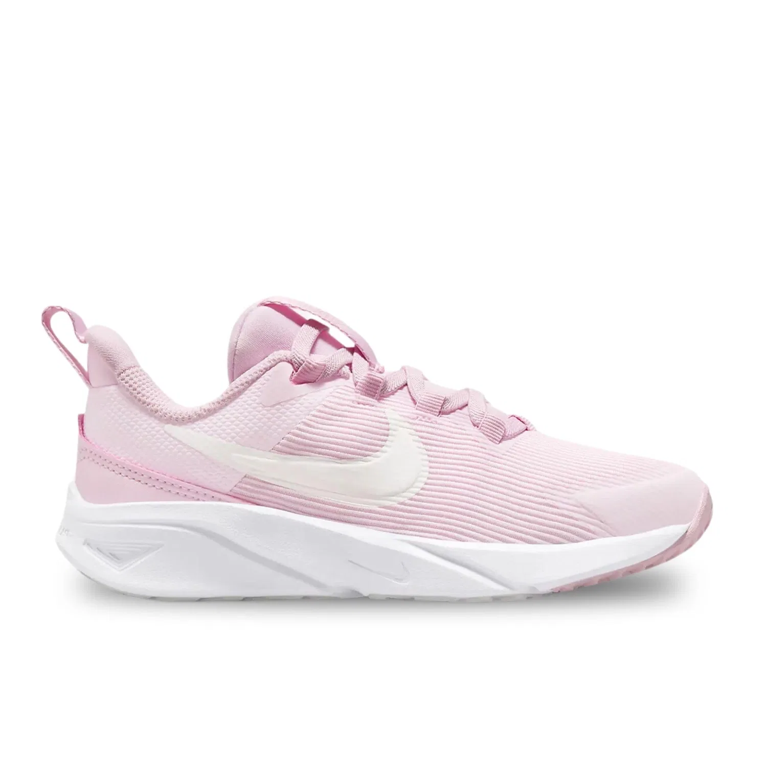 Детские кроссовки для девочек с принтом Star Runner 4 Nn (Ps) NIKE, Pink Foam Summit White White — фото 2