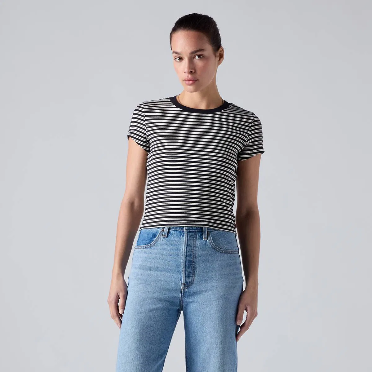 Незаменимая детская футболка Levi's, Bliss Stripe Anthracite Night - Black — фото 3