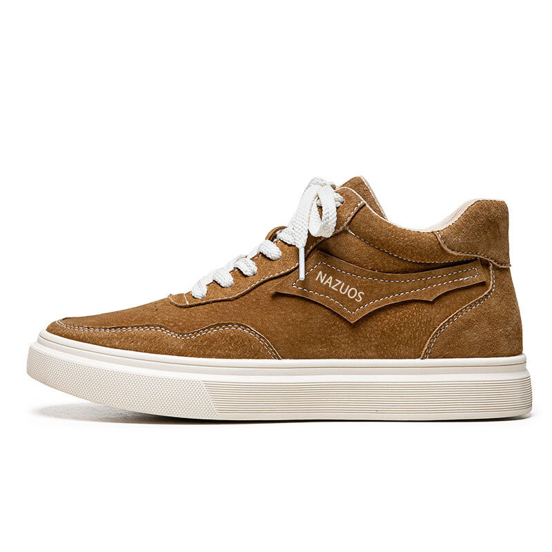 

Кеды мужские, обувь для скейтбординга средняя высота Year By Year, цвет Dark coffee - leather shoe size