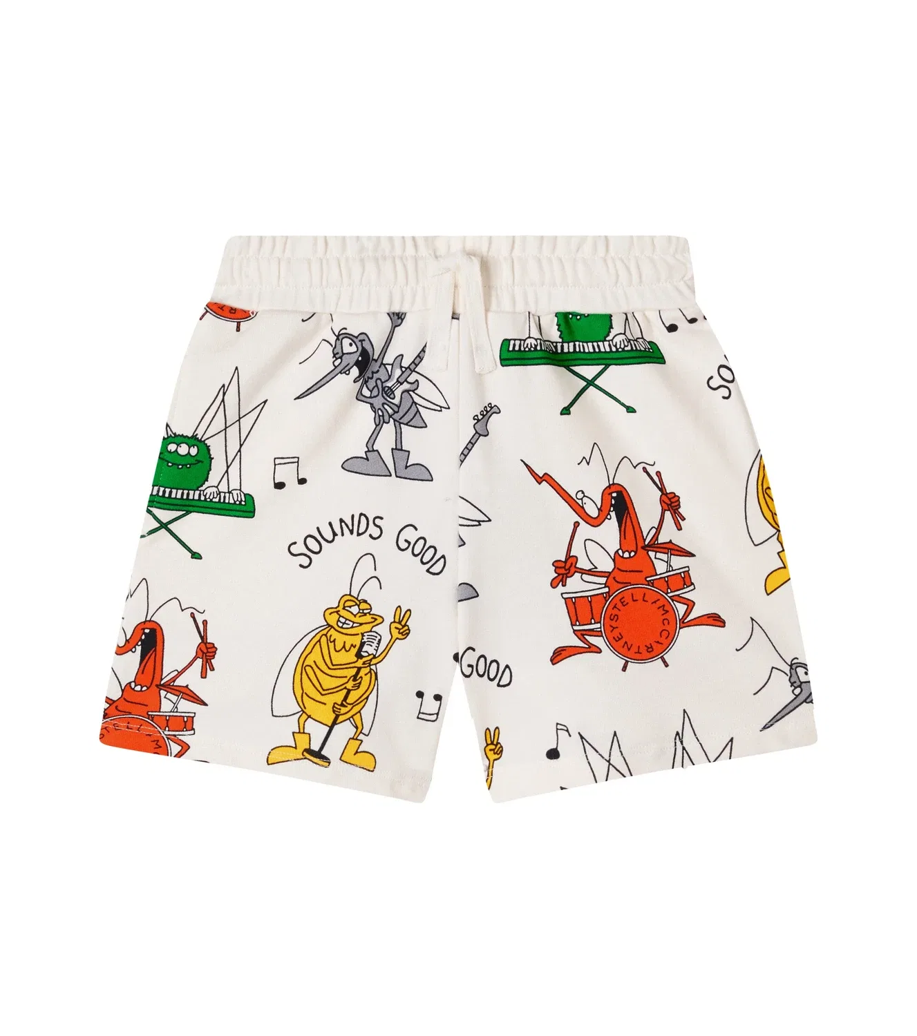 Шорты хлопковые с принтом Stella Mccartney Kids, белый