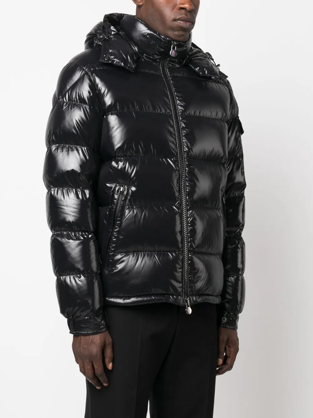 Куртка Moncler Maya Down With A Hood, черный — фото 4