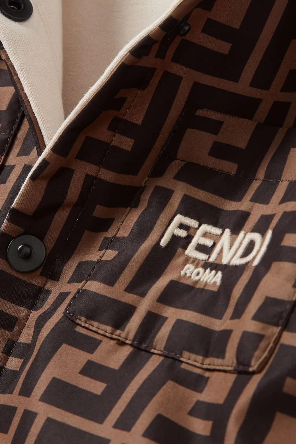 Рубашка-куртка двусторонняя из нейлона и джерси Fendi — фото 4