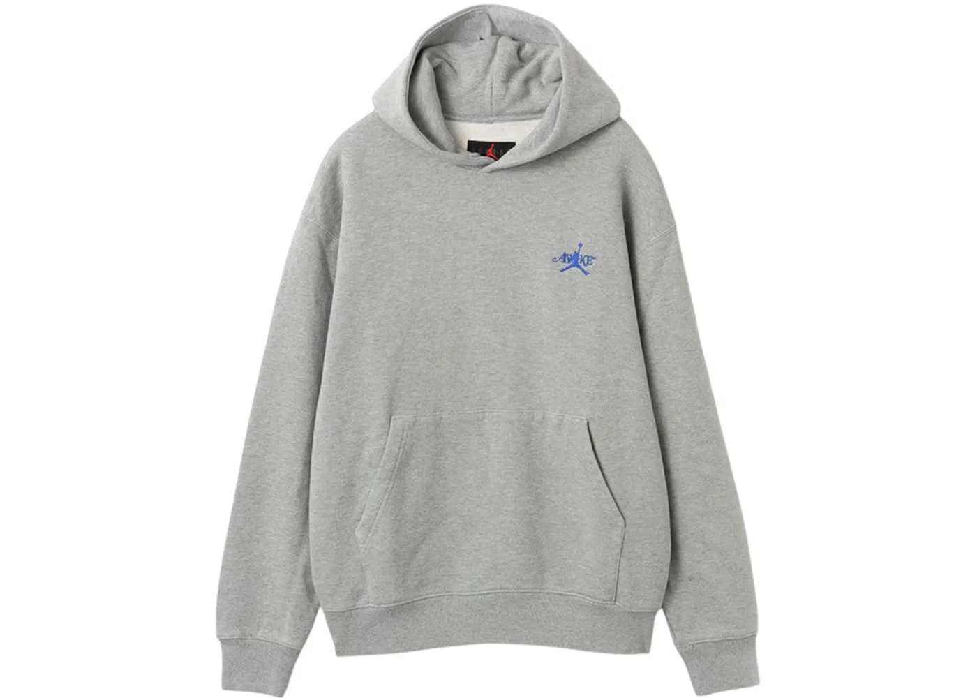 Мужская худи с длинным рукавом Jordan x Awake NY Fleece Hoodie Heather Grey/Black/Game Royal