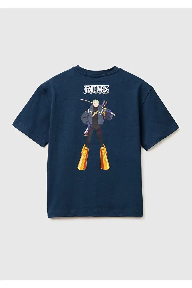 Детская футболка с принтом United Colors Of Benetton, Dark Navy Blue — фото 2