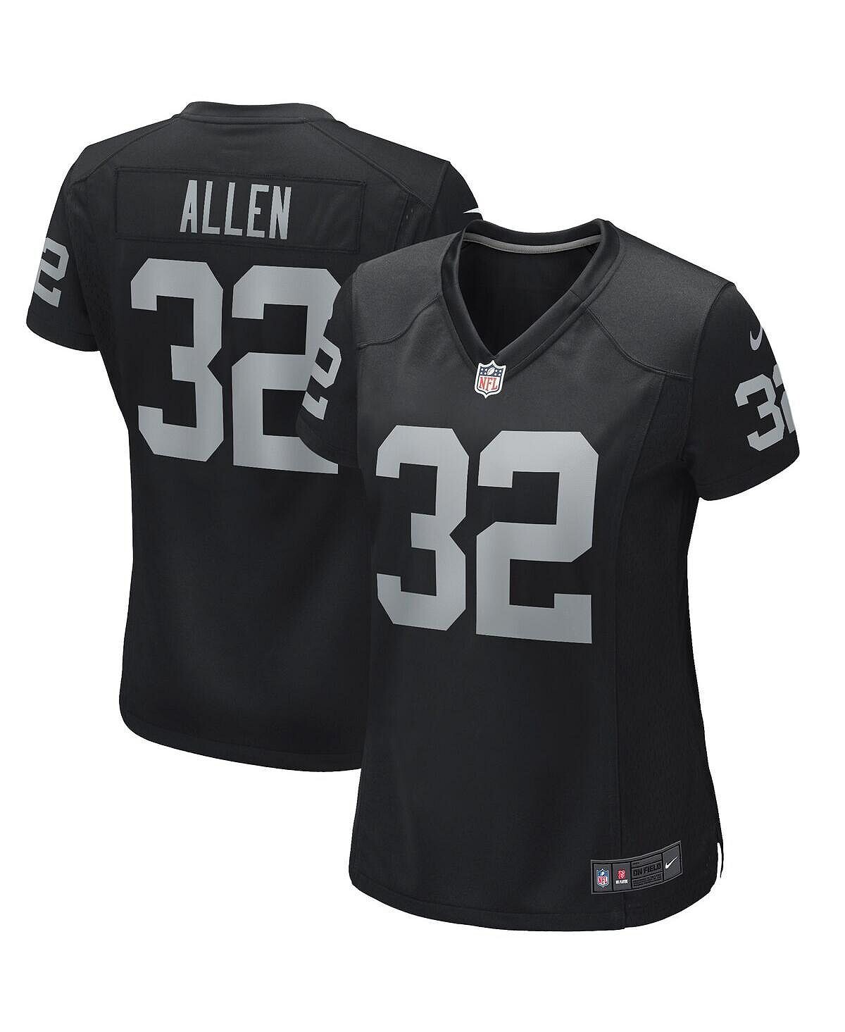 

Женская футболка marcus allen black las vegas raiders game для пенсионеров Nike, черный