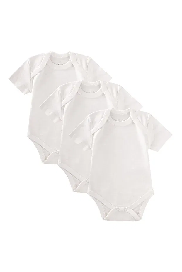 Детское боди-комбинезон для новорожденных с коротким рукавом Cigit, White