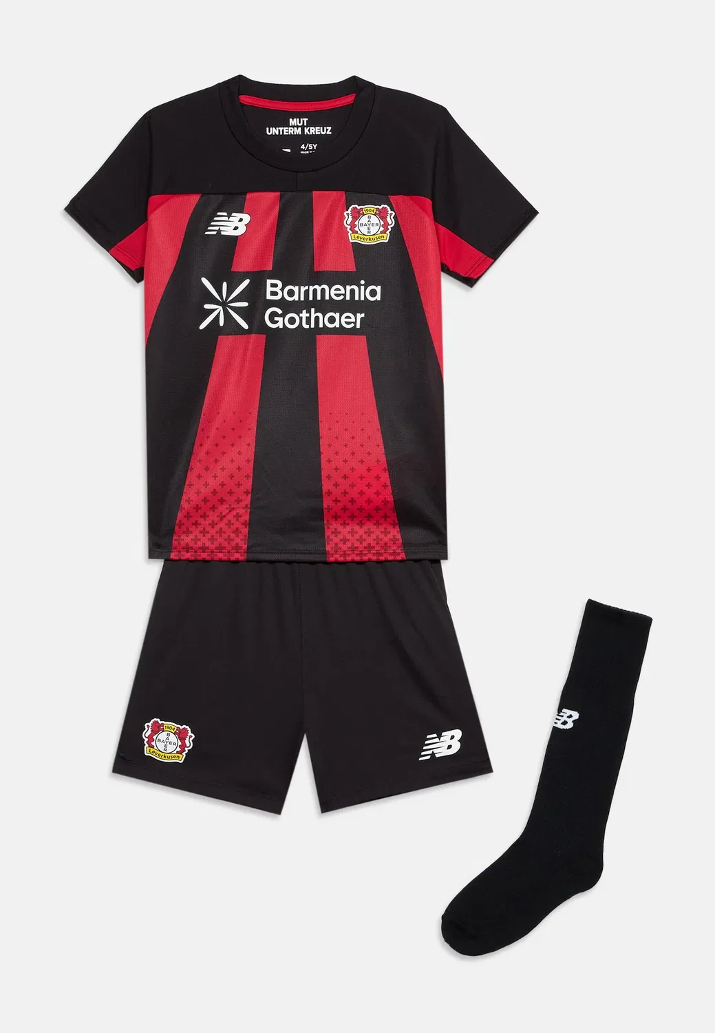 Детские спортивные шорты Bayer Leverkusen Home для младенцев, унисекс New Balance, Red