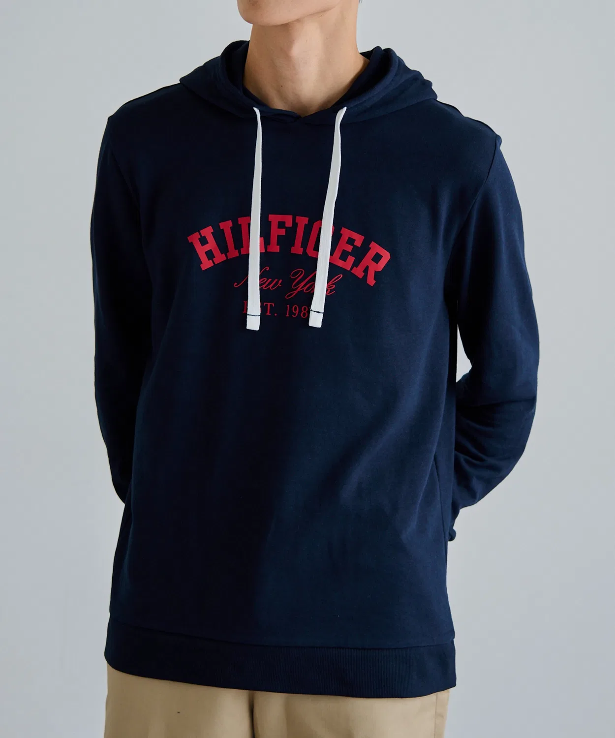 Мужское худи с длинным рукавомTOMMY HILFIGER 09T4449, Navy — фото 4