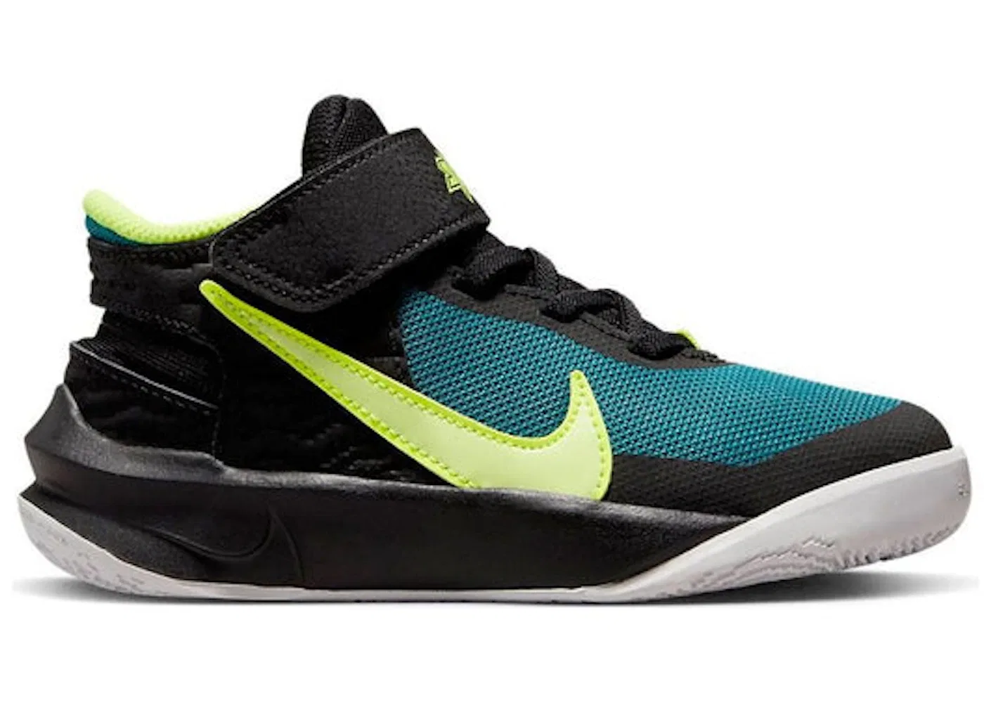 Детские кроссовки для мальчиков Nike Team Hustle D 10 Nike, Black/Bright Spruce/Volt/Barely Volt