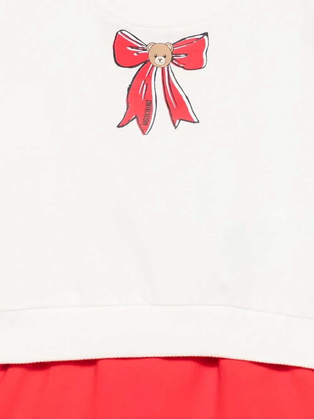 Комплект из юбки и лонгслива Moschino Kids, белый — фото 3