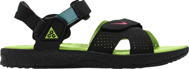 

Сандалии Nike ACG Air Deschutz 'Black Ghost Green', черный