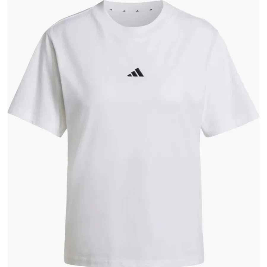 Женская футболка с круглым вырезом и коротким рукавом Sportswear Essentials Small Logo Cotton Crew Neck Short-Sleeve adidas, Белый — фото 4