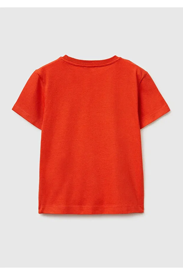 Детская футболка для мальчиков с принтом United Colors Of Benetton, Red — фото 2