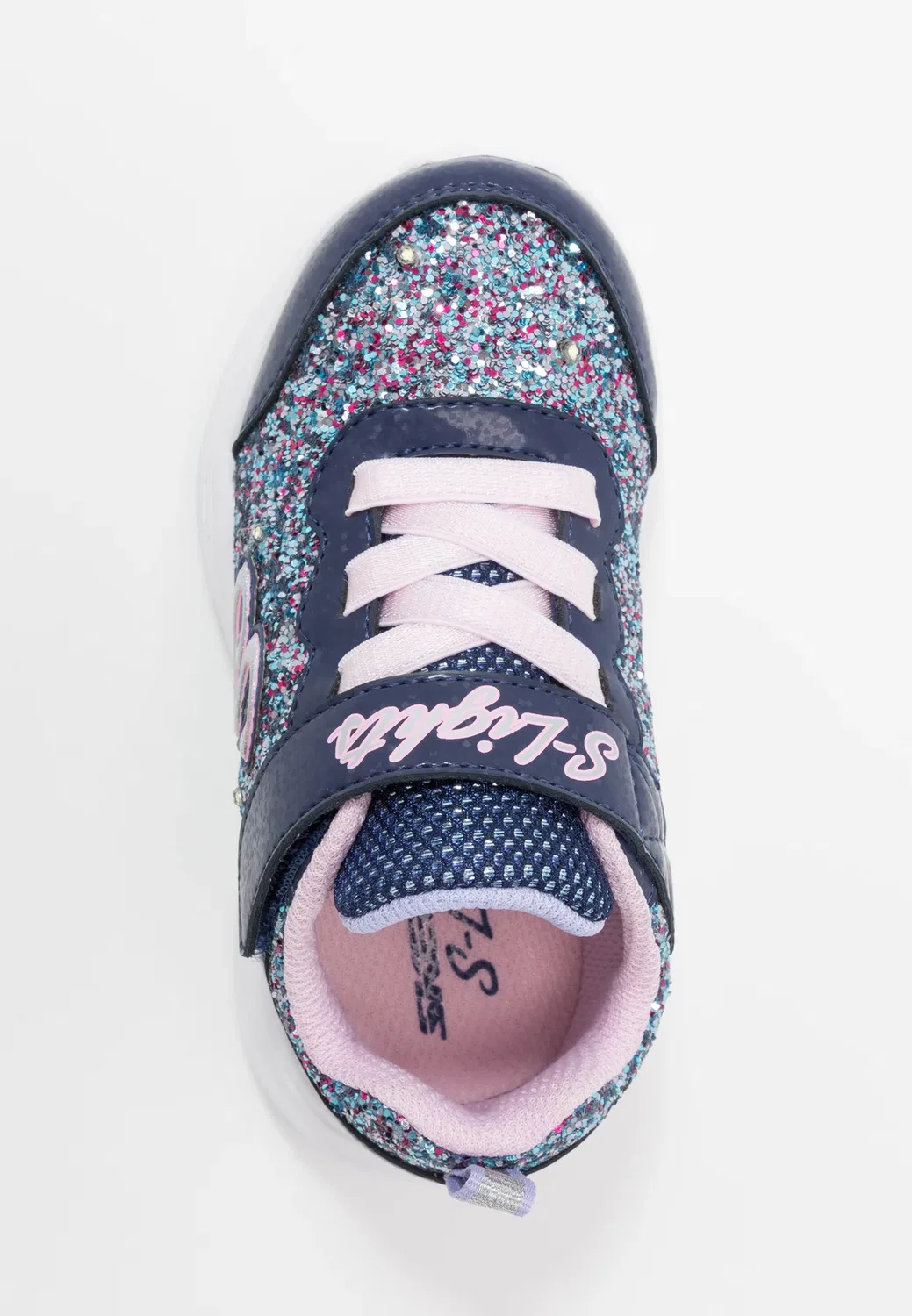 Кроссовки Glimmer - кроссовки Skechers, Navy/Multicolor Rock Glitter/Lavender — фото 2