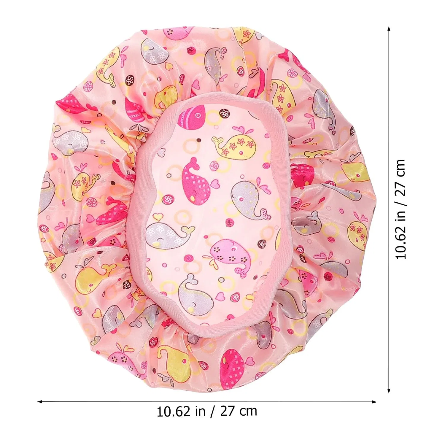 Шапочка для душа Satin, 2 шт, JOINPAYA, 27x27 см, Розовый, Арбуз — фото 2