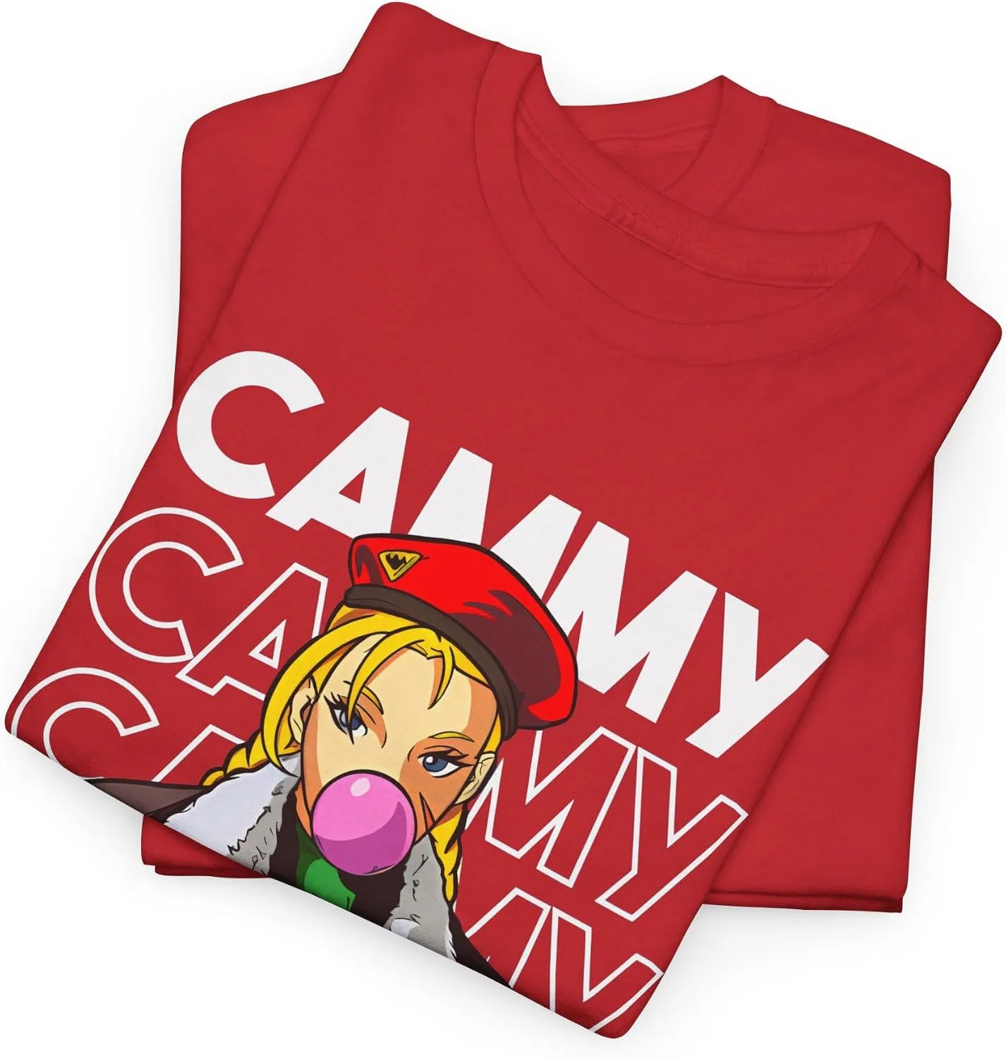 Женская футболка с принтом SF Classic Cammy Retro Arcade Gaming Vintage Gamer Tee, красный — фото 2
