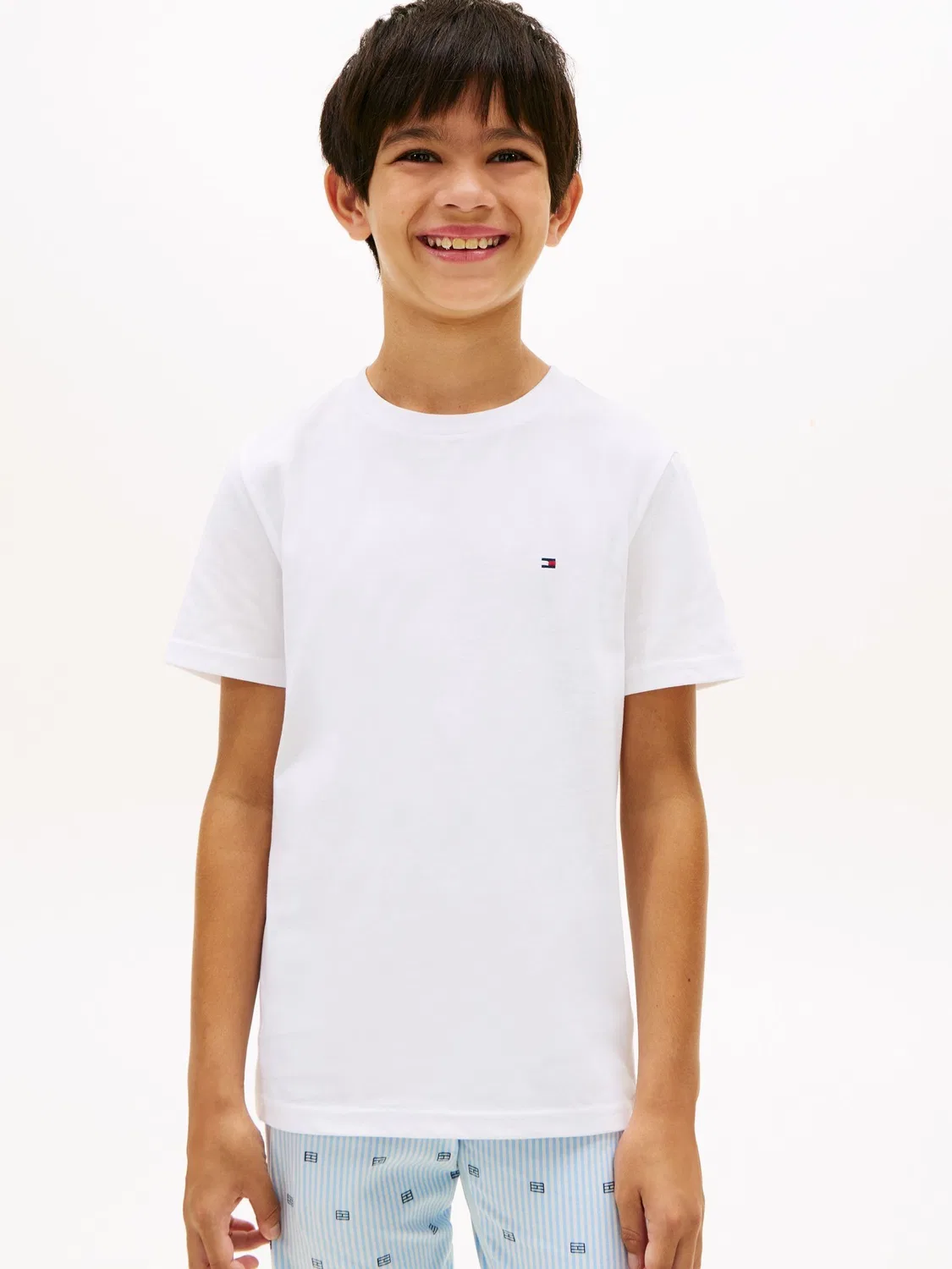 Футболка Tommy Hilfiger Signature Crew Neck, 2 шт., белый/коралловый — фото 3